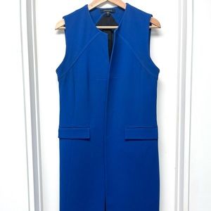 Long Royal Blue Crepe Vest